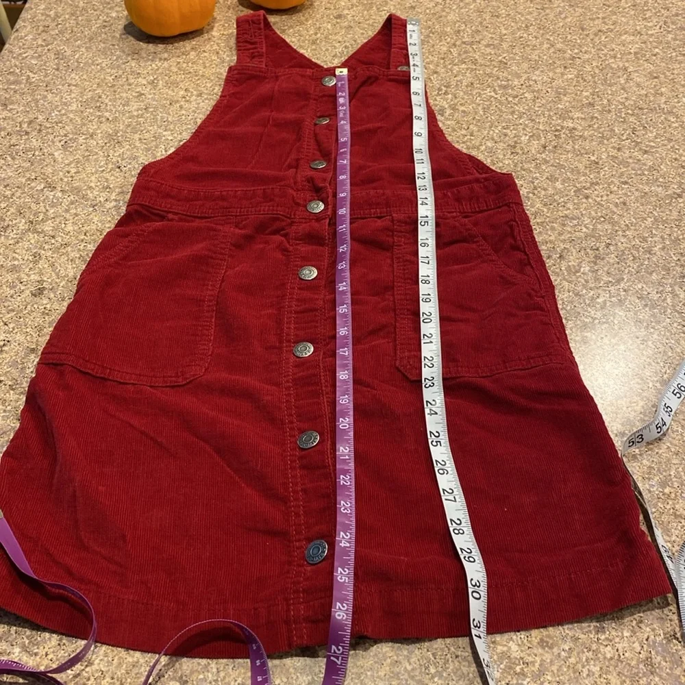 Old Navy Girls Corduroy Red Dress XL 12 Holidays MUSTY SMELL